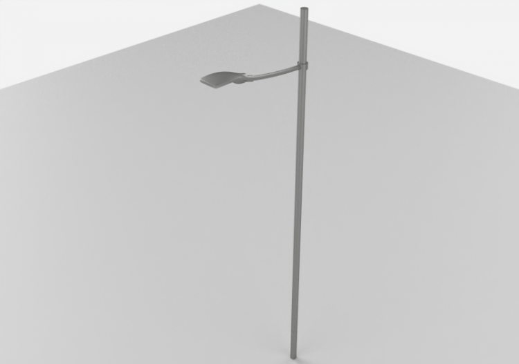 3D Street Lights - High pole street light - Height: 6 metri...