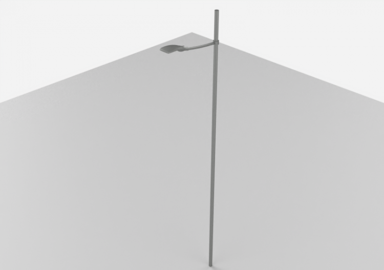 3D Street Lights - High pole street light - Height: 8 metri...