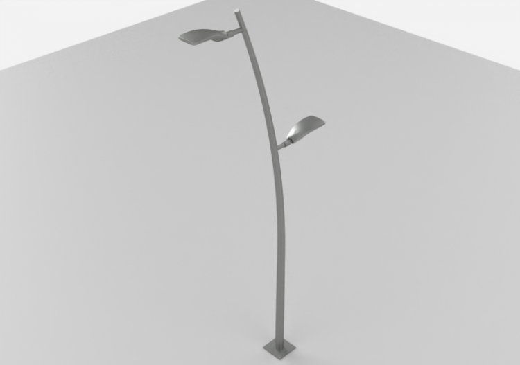 Candeeiros de rua 3D - Candeeiro de poste alto 6 metros -...