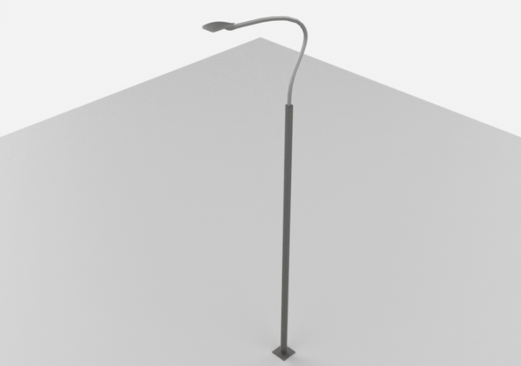 3D Street Lights - High pole street light - Height: 8,7...
