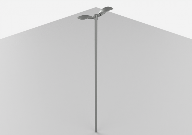 Farolas de calle 3D - Farola sobre poste alto 6 metros -...