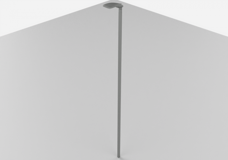 3D Street Lights - High pole street light - Height: 6 metri...