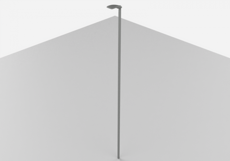 3D Street Lights - High pole street light - Height: 8 metri...