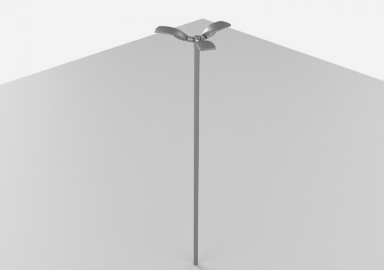 Farolas de calle 3D - Farola sobre poste alto 6 metros -...