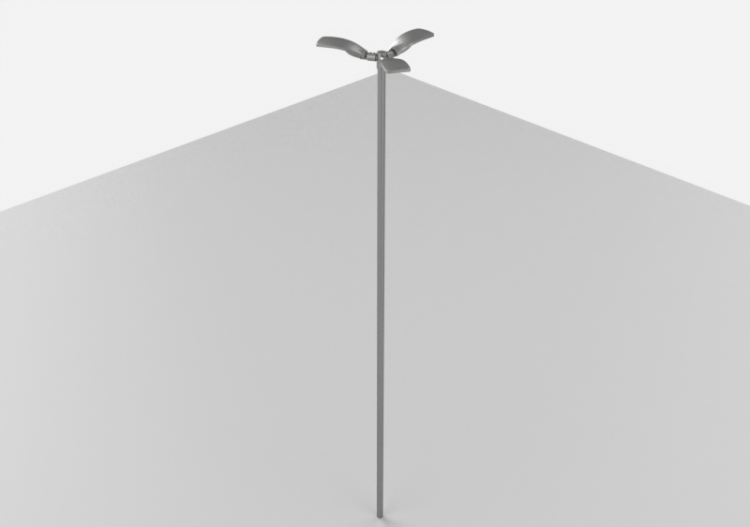 Farolas de calle 3D - Farola sobre poste alto 8 metros -...