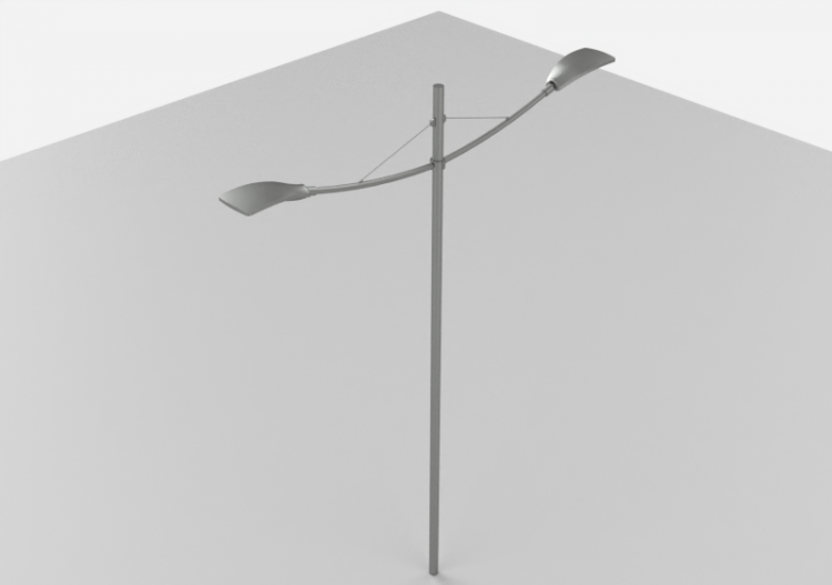 3D Street Lights - High pole street light - Height: 6 metri...