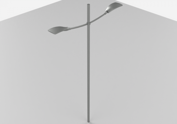3D Street Lights - High pole street light - Height: 6 metri...