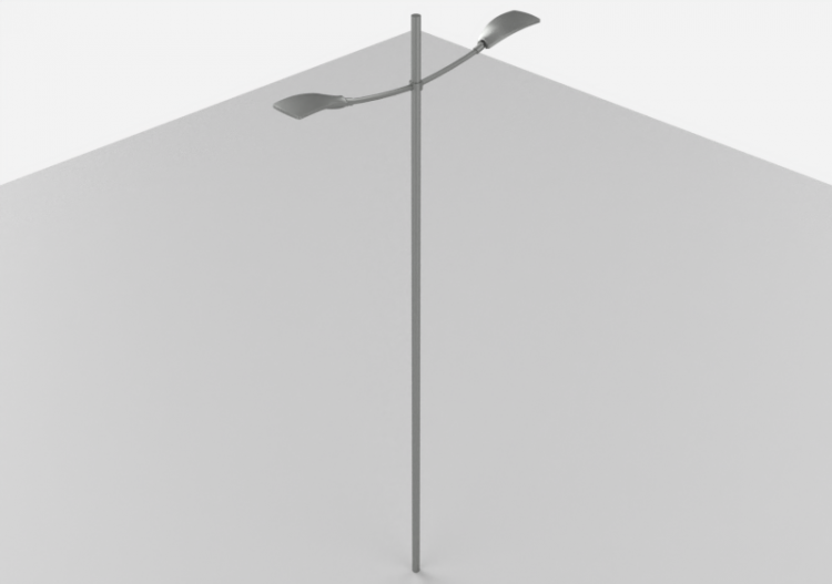 3D Street Lights - High pole street light - Height: 8 metri...