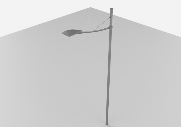 3D Street Lights - High pole street light - Height: 6 metri...