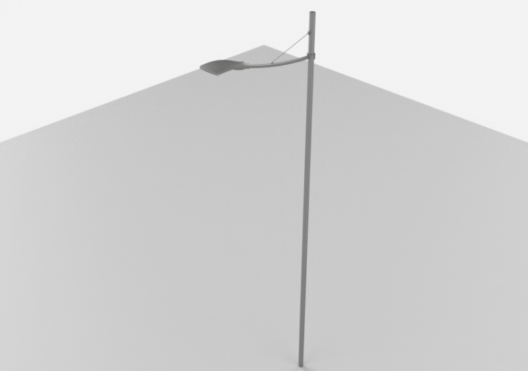3D Street Lights - High pole street light - Height: 8 metri...