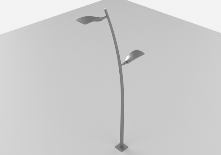 Candeeiros de rua 3D - Candeeiro de poste alto 6 metros -...