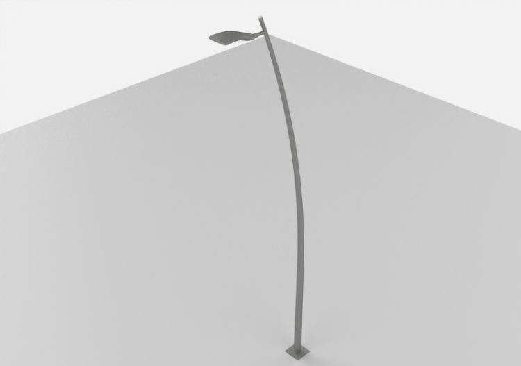 3D Street Lights - High pole street light - Height: 8 metri...