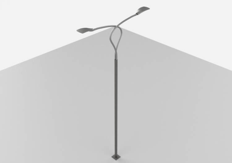 Farolas de calle 3D - Farola sobre poste alto 8,7 metros -...