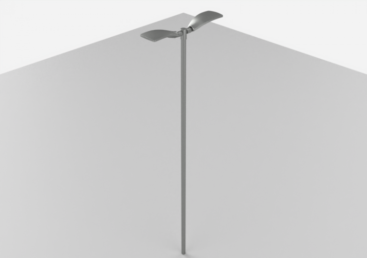 Farolas de calle 3D - Farola sobre poste alto 6 metros -...