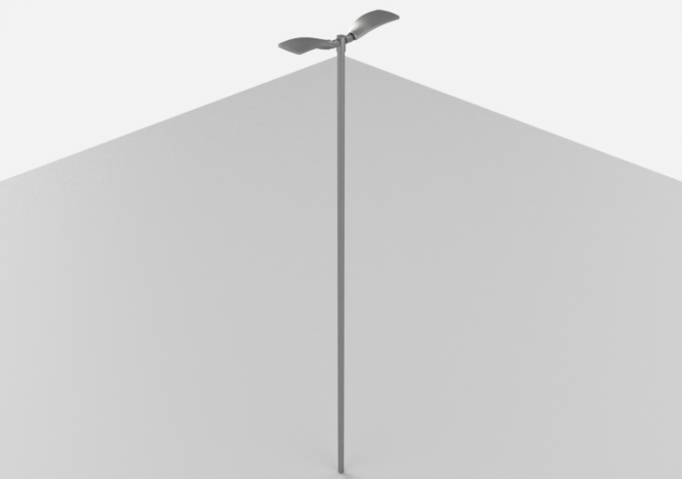 Farolas de calle 3D - Farola sobre poste alto 8 metros -...