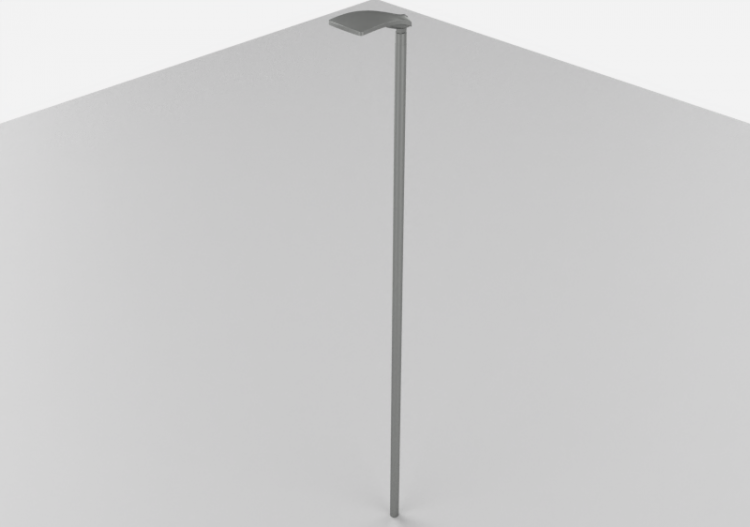 3D Street Lights - High pole street light - Height: 6 metri...