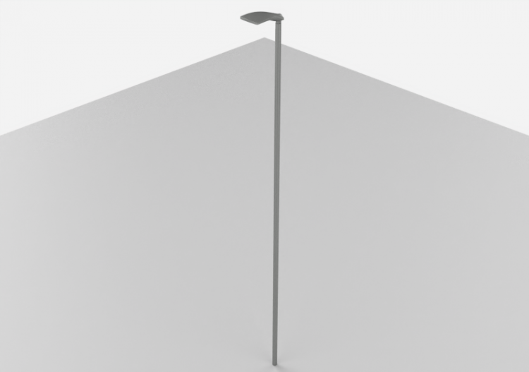 3D Street Lights - High pole street light - Height: 8 metri...