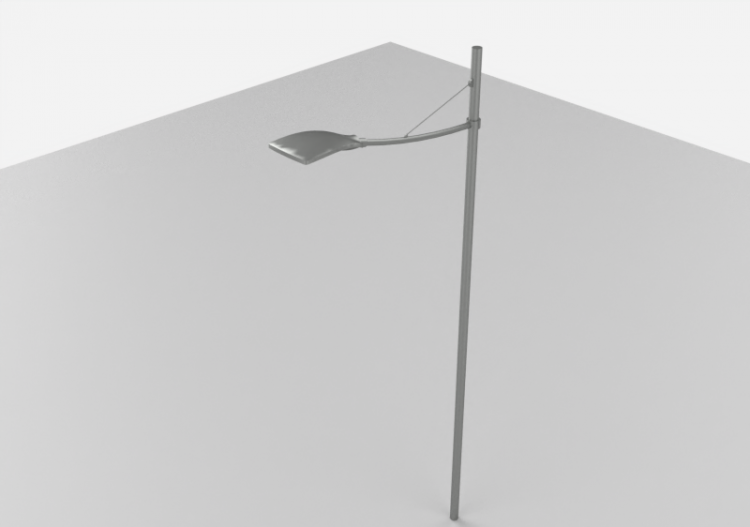 3D Street Lights - High pole street light - Height: 6 metri...