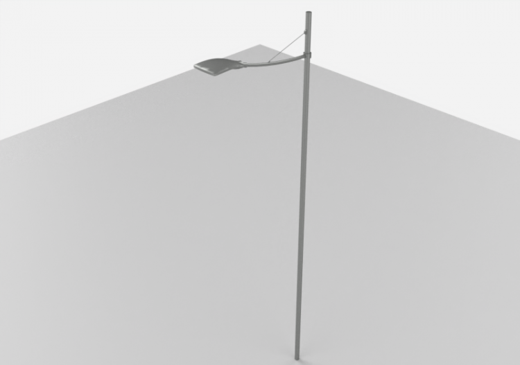 3D Street Lights - High pole street light - Height: 8 metri...