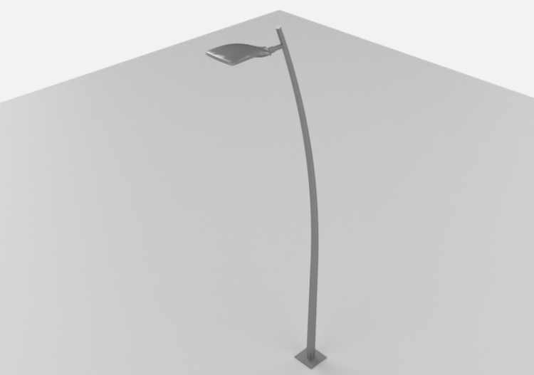 Farolas de calle 3D - Farola sobre poste alto 6 metros -...