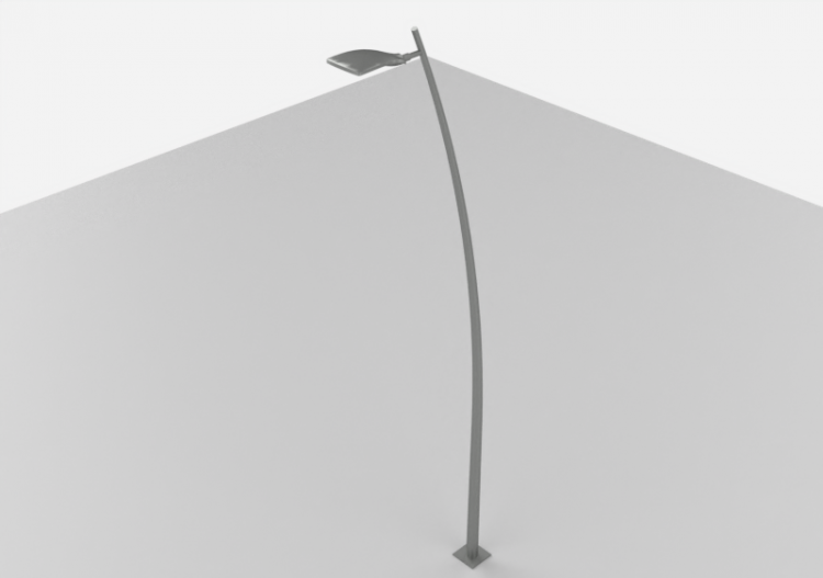 3D Street Lights - High pole street light - Height: 8 metri...