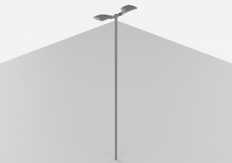 Farolas de calle 3D - Farola sobre poste alto 8 metros -...