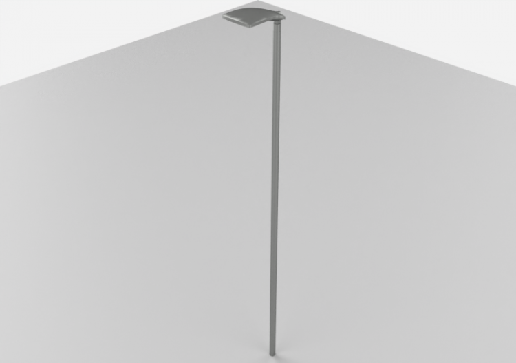 3D Street Lights - High pole street light - Height: 6 metri...