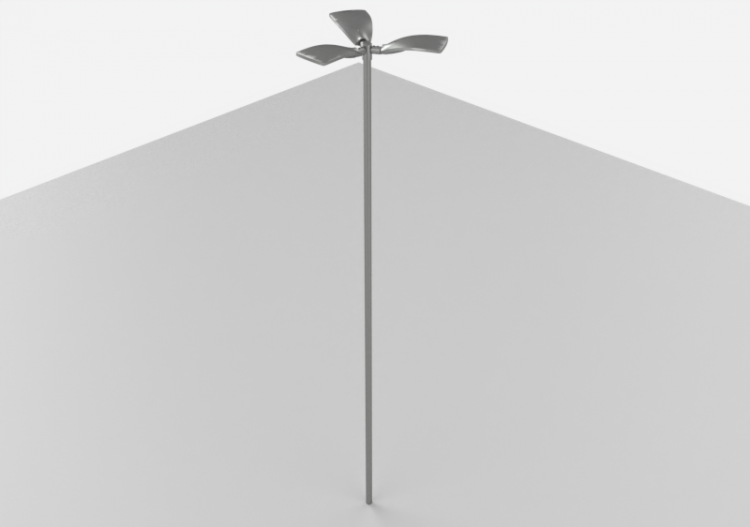 Farolas de calle 3D - Farola sobre poste alto 8 metros -...