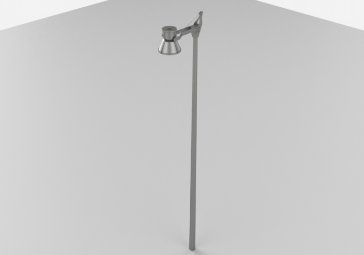 Farolas de calle 3D - Farola sobre poste alto 6 metros -...