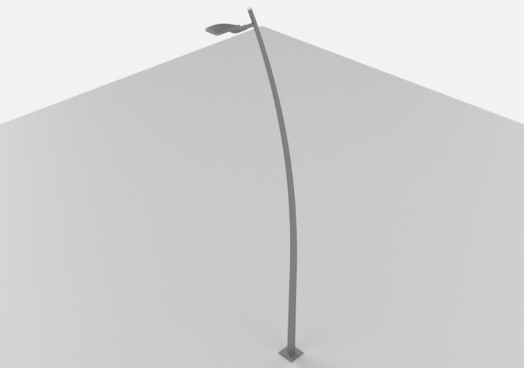 3D Street Lights - High pole street light - Height: 8 metri...