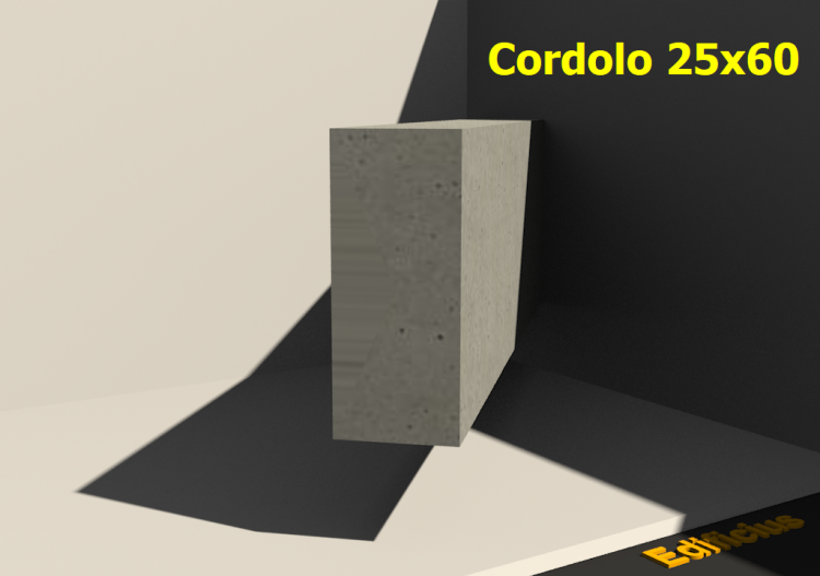 Secciones 3D - Cordolo 25x60 - ACCA software