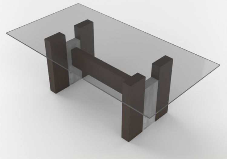 Tavoli 3D - Tavolo rettangolare 410x215cm - ACCA software