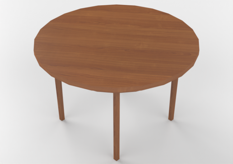 3D Tables - Circular table 120x120cm - ACCA software