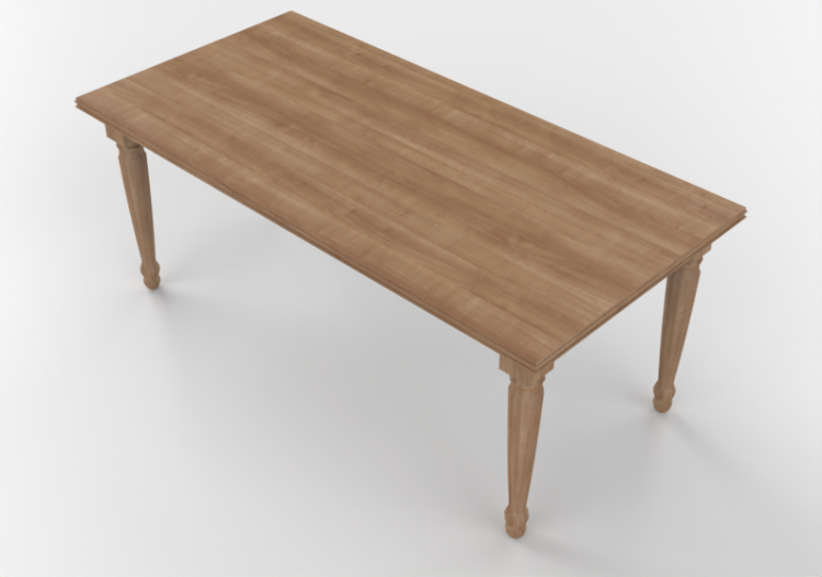 3D Tables - Rectangular table 200x100cm - ACCA software