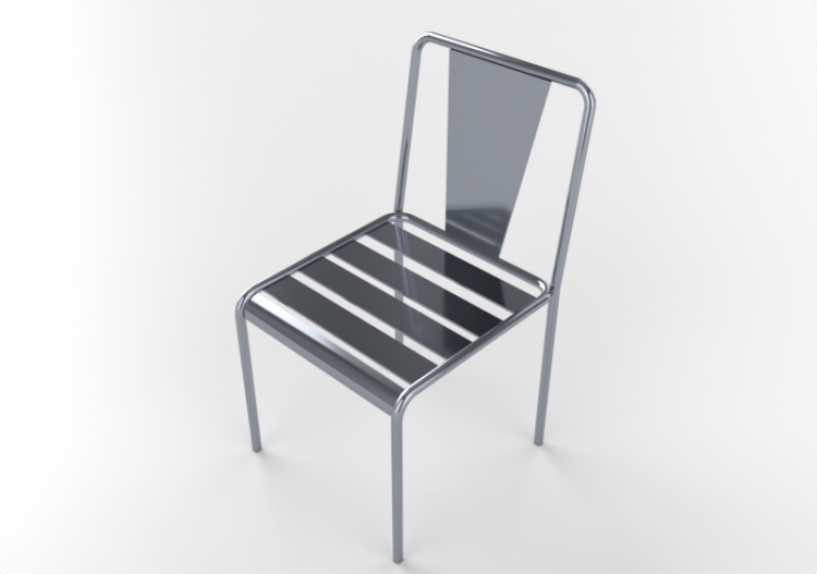 Cadeira 3D - Cadeira de metal - ACCA software