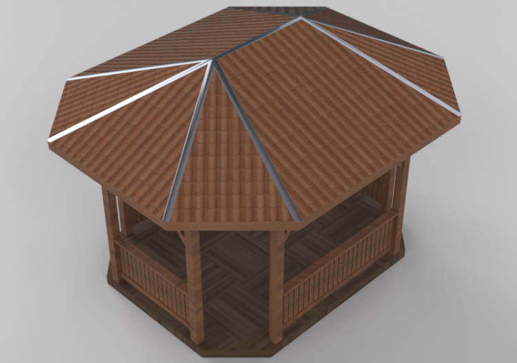 3D Sonnenschirme und Markisen - Gartenlaube - ACCA software