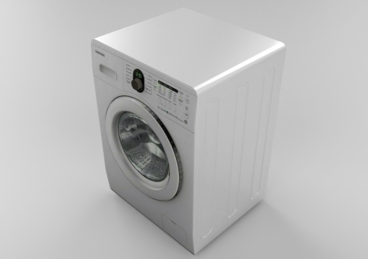 3D Haushaltgeräte - Waschmaschine mit Frontlader 60x55x85cm...