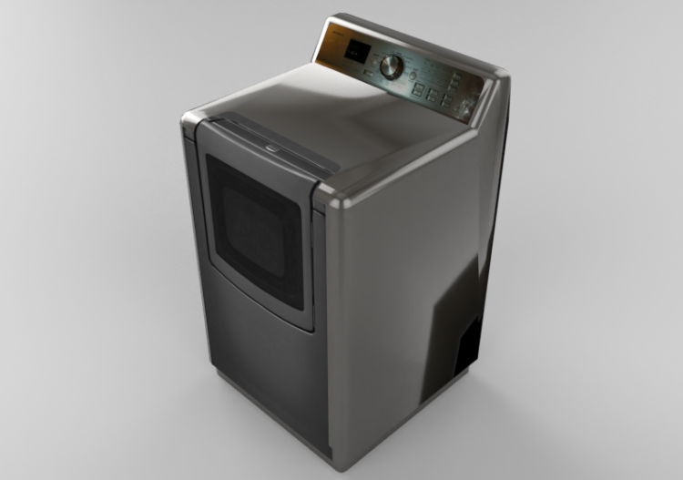 3D Haushaltgeräte - Toplader-Waschmaschine 65x65x140cm -...