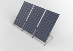 3D-Photovoltaik - Drei Photovoltaik-Module für Dächer - 1645mm x 990 mm – Montage-Kit