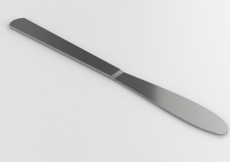 Crockery and cutlery 3D - Knife - ACCA software