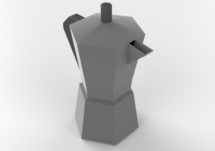 3D Töpfe und Behälter - Moka-Kaffèmaschine - ACCA software