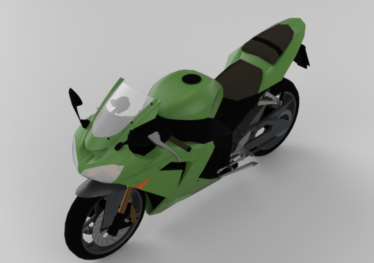 Motocicletas y Bicicletas 3D - Moto Kawasaki Ninja - ACCA...