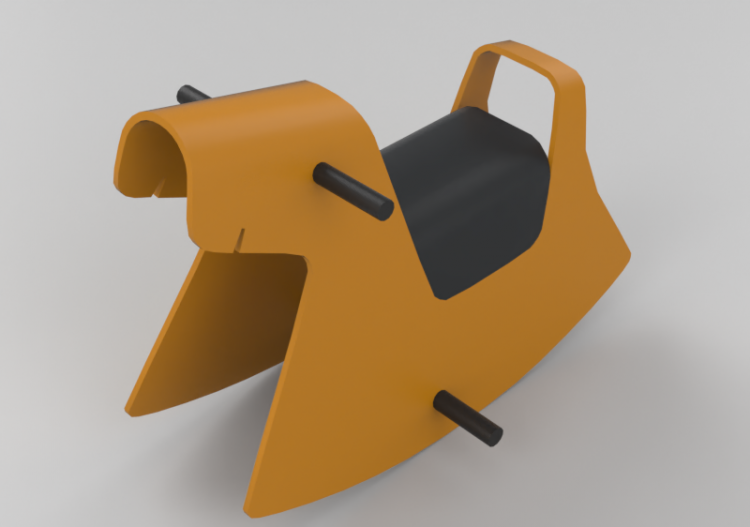 3D Toys - Rocking chair - ACCA software
