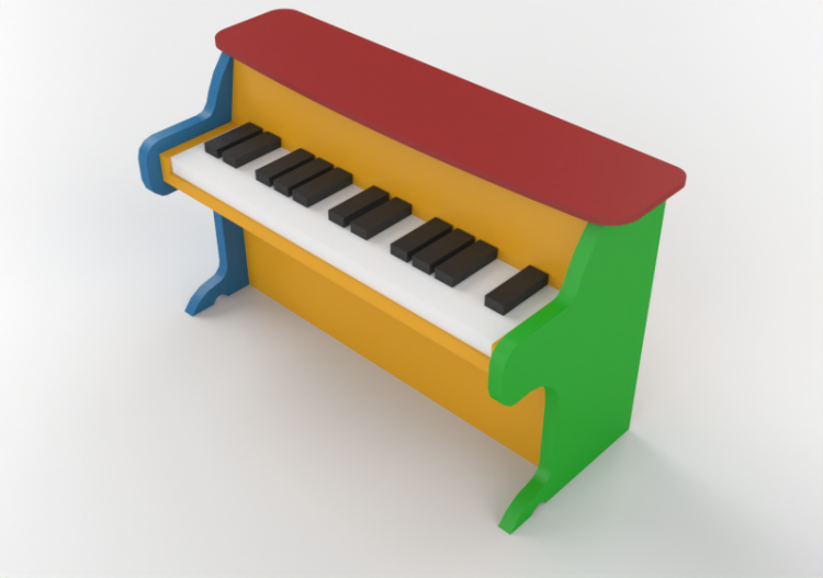 3D Spielzeug - Spielzeug Klavier - ACCA software