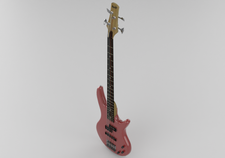 3D Musical Instruments - Electric bass - ACCA software