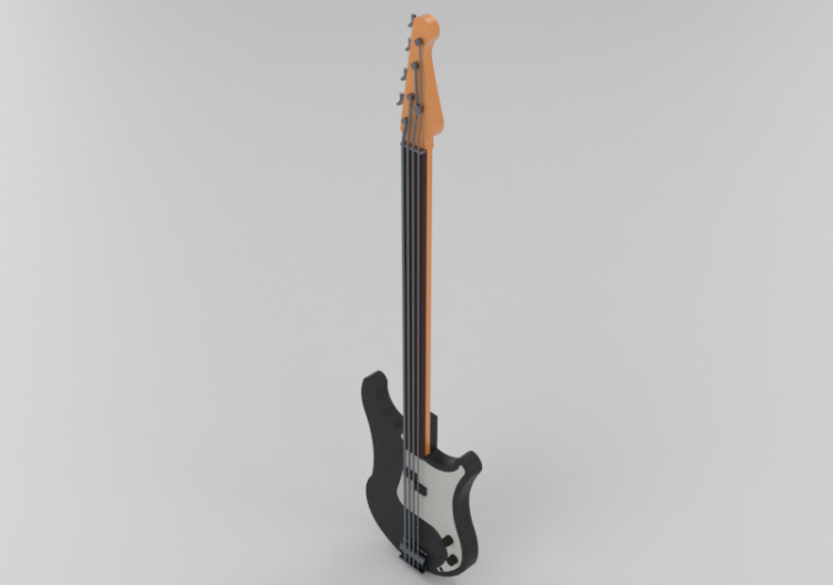 3D Musikinstrumente - Elektrischer Bass - ACCA software