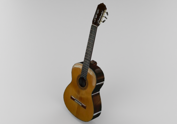 3D Musikinstrumente - Klassische Gitarre - ACCA software