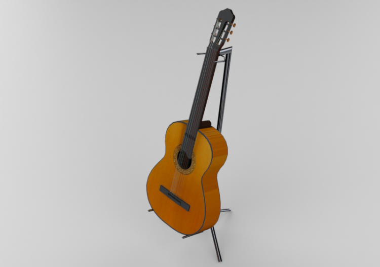 Instrumentos Musicais - Suporte com guitarra - ACCA...