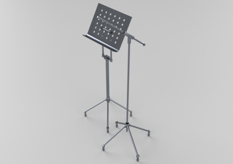 3D Musikinstrumente - Rednerpult und Mikrofonständer - ACCA...