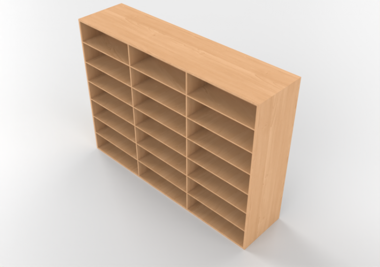Estantes 3D - Estante de madeira - ACCA software